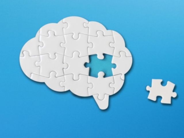 A brain with a puzzle piece missing