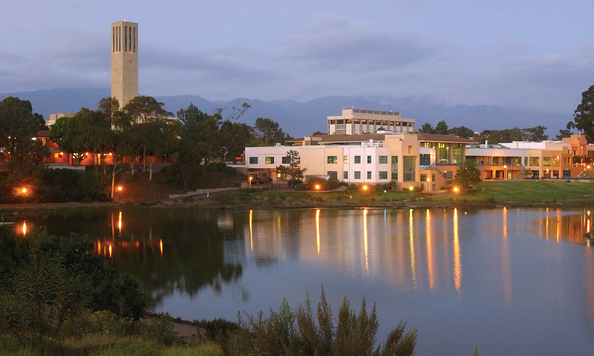 Campus lagoon. Credit: Tony Mastres