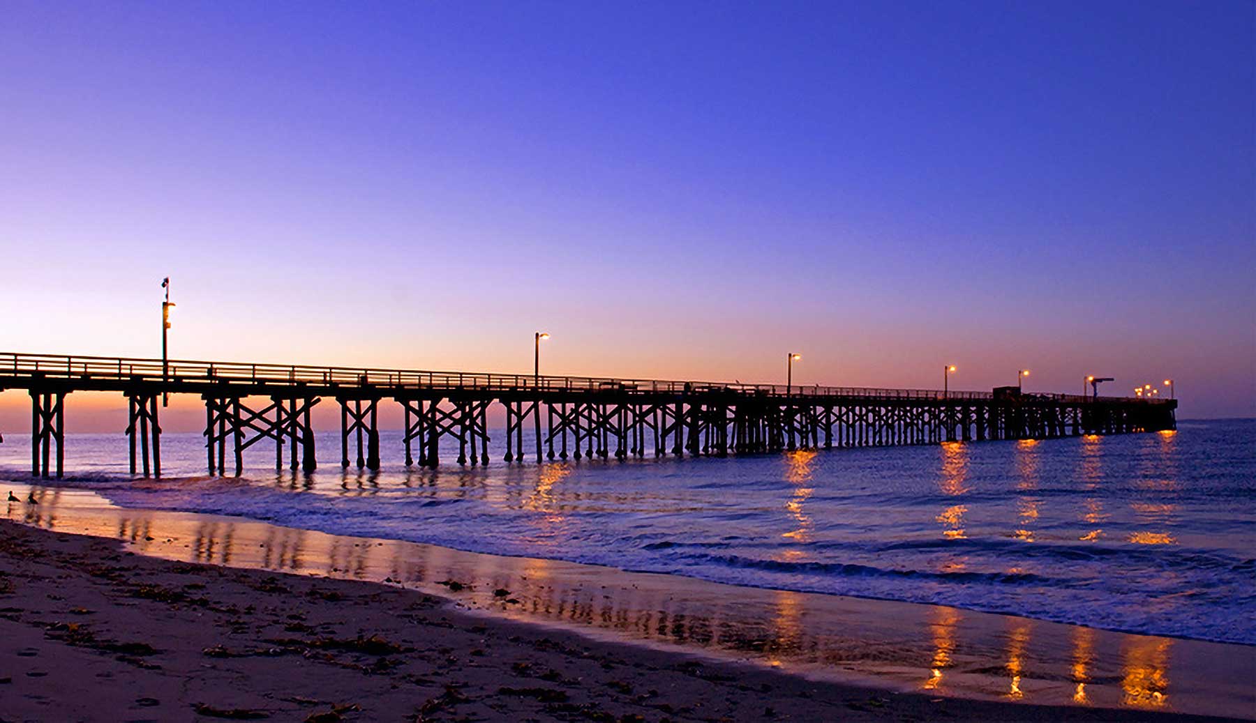 Goleta beach pier.  Credit: Tony Mastres