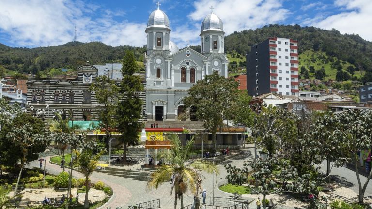 Photot credit: The Current A cathedral in the middle of a mountain town in Colombia